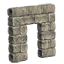 File:1Wx6Hx6L Rough Stone Arch Block.png