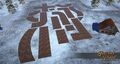 Beige Inlaid Marble Roadway Pavers