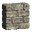 2Wx4Hx4L Rough Stone Square Block