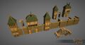 Golden Viking Palisade Wall Set