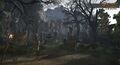 The abandoned graveyard in North Quel Way, it is from here where waves of undead rose from the ground and descended upon the valley below attacking innocent wayfarers. Beware of the gargoyle statues for they may hide a surprise…