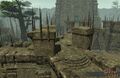 Three-way intersection of Obsidian walls