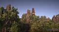 Pagoda and Mountains