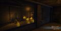Kobolds have set up a camp in this area with the purpose of studying the mushroom species. Here we get a glimpse of a captive psilocybin behind glass that is getting gassed as a method of containment.