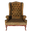 Brown Suede Wingback Chair