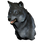 Pristine Obsidian Wolf Head