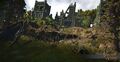 The castle courtyard...