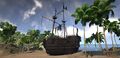 Shipwrecked Haunted Pirate Galleon
